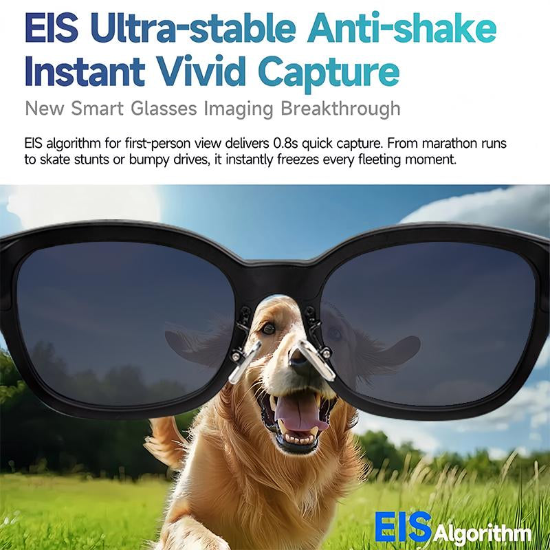 Smart AI Camera Glasses with 8MP Photochromic Lenses ,Button Touch Adjustment for Travel Outdoor Adventures Hands-Free Photography 160+Languages Real-Time Translation Bluetooth Wireless Wearable Video Recording UV Protection ,Black Friday & Cyber Monday