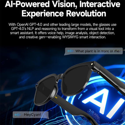 Smart AI Camera Glasses with 8MP Photochromic Lenses ,Button Touch Adjustment for Travel Outdoor Adventures Hands-Free Photography 160+Languages Real-Time Translation Bluetooth Wireless Wearable Video Recording UV Protection ,Black Friday & Cyber Monday